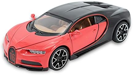 CLEVER BOYS 1:32 Diecast Vehicle Car Model Toy Pull Back with Sound Light for Kids Over 3 Year up. (Red)