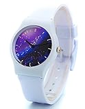 Zeiger Cool Kids' KW012 Analog Display Quartz Easy Read Young Boys Girls Children Teen Plastic Wrist Watch with Silicon Resin Rubber Strap (White)