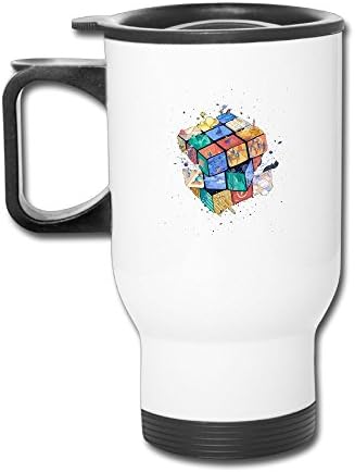 Yan Da YY Cute Coffee Cup Our Lives Cross By Just Like A Rubik's Cube Insulated Mug With Bottle Cap 14 Oz