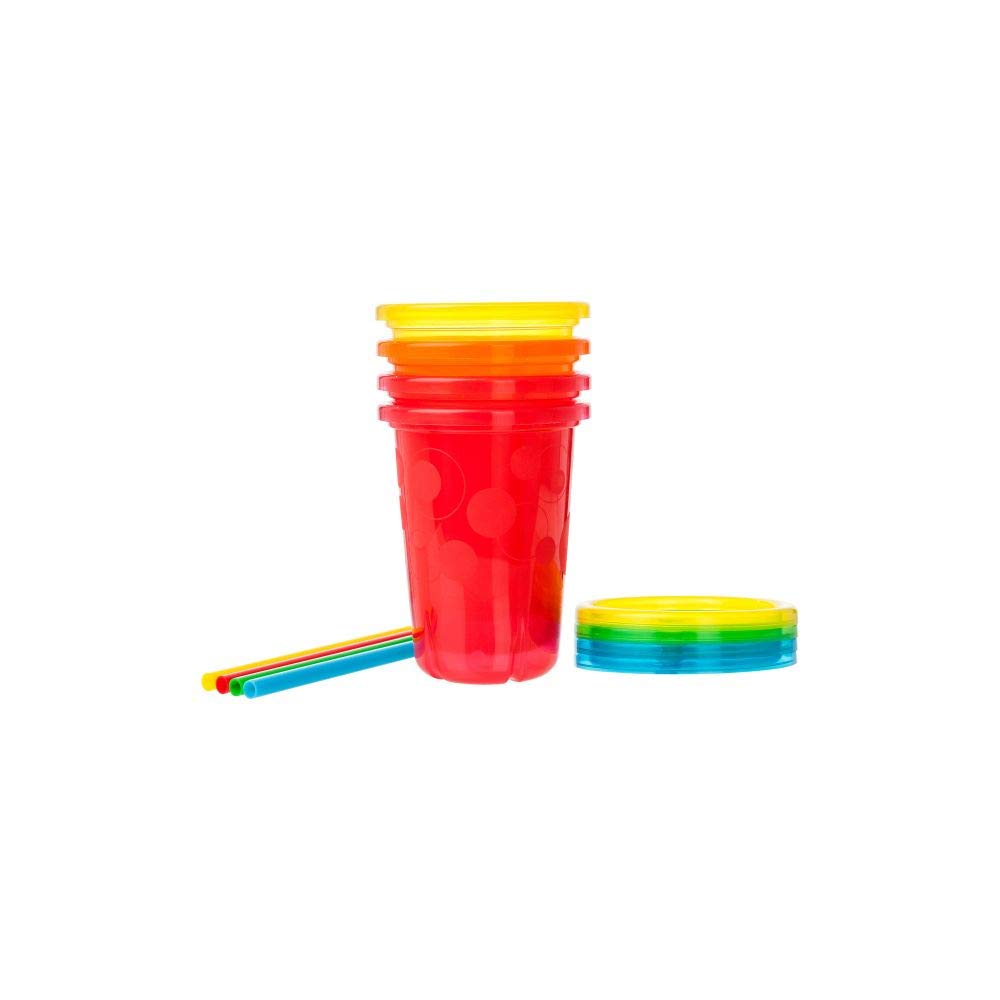 The First Years Take & Toss Spill Proof Straw Cups, 10 Ounce, Pack of 4 : Sippy Cups : Baby