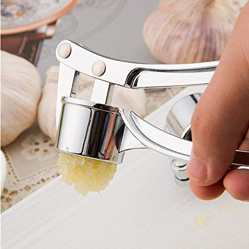 Garlic Press Mincer Ginger Crusher Peeler Squeezer Heavy Duty Metal Garlic Presser Chopper Easy to Clean