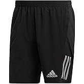 adidas Men's Standard Own The Run Shorts, Black/Reflective Silver, Small