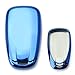 iJDMTOY Blue Metallic Chrome Finish TPU Key Fob Protective Cover Case Compatible with 2016-up Camaro Cruze Spark Volt, 2017-up Malibu Bolt Sonic Trax, etc