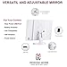Lighted Makeup Mirror, 21 LED Vanity Mirror With Lights, Cosmetic Light Up Mirror, Magnification Touch Screen Tri-Fold 2X 3X 10X Magnifying, Free Rotation Portable Countertop Table, Dual Power Supply
