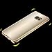Samsung Galaxy S7 Edge Case ,Creazy Crystal Rubber Back Plating TPU Soft Case Cover (Gold)