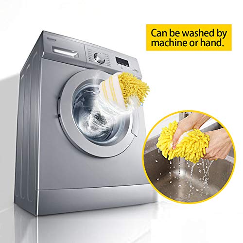 CLEANHOME Microfiber Flip Mop for Tile Floor with 2 Washable Mop Pads-Professional Hardwood Floor Dust Mop-360 Dry and Wet Cleaning Mopping,Yellow