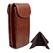 MyEyeglassCase Brown Double eyeglasses case | Soft Sunglasses Case for Women | Semi Soft Dual Glasses Case with Magnetic Closure and Cleaning Cloth (IP822 Brown)