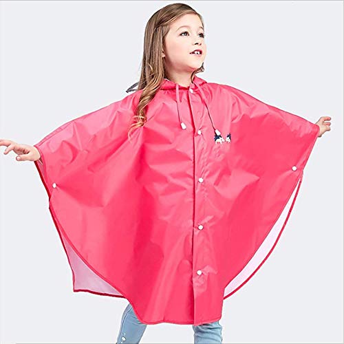 image for Fan Hua Kids Raincoat Yellow Lightweight Waterproof Rain Jacket Coat w