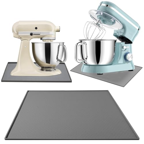 Stand Mixer Silicone Mat Applicable to Kitchen Aid Standing Mixer, Silicone Mat for Dough/Cake/Bread/Baking/Food Mix er, Non-Slip Waterproof Soft Pan with Raised Edge 19