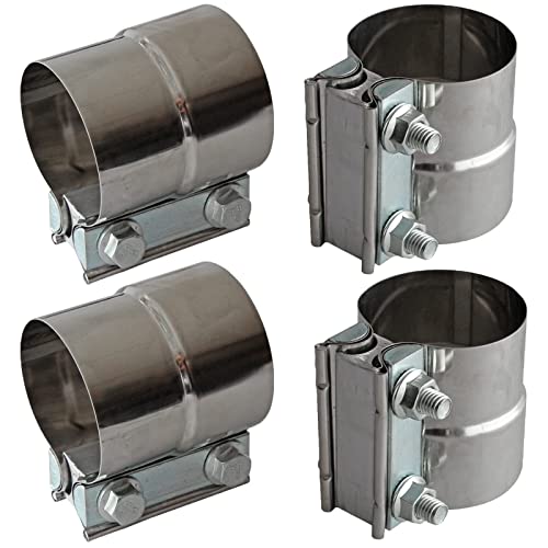 Exhaust Clamps Band Clamp 2.5" Lap Joint Stainless Steel Lap Joint