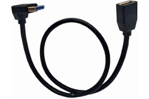 Qaoquda 2Ft 90 Degree Angled 8K DisplayPort (DP) Male to Female Extension Cable for PC/Laptop with DP, MacBook, Surface Pro, Mac Mini