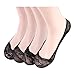 Lace Socks No Show for Women,Ultra Low Liner with Gel Tab 4 Pack by Habiter