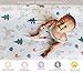 Mini Crib Sheet with Fox & Chevron Pattern - 100% Organic Cotton Pack n Play Fitted Sheet - Premium Pack n Play Sheets - Compatible as Graco Pack n Play Sheet & Mini Crib Sheets - Pickle & Pumpkin