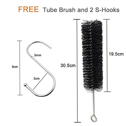 URlighting Pellet Smoker Tube - 12" Stainless Steel Smoker Pipe BBQ Pellets Grill With Brush and S-hooks for Cold & Hot Smoking, Suitable for Any Grill and Smoker (Hexagon) - Thumbnail 3