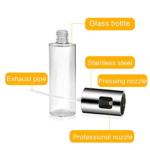 Olive Oil Sprayer, 2 Pack 100mlOil Spray for Cooking, Spray Bottle Olive Oil Sprayer Mister for Cooking, BBQ, Salad… - Image 2
