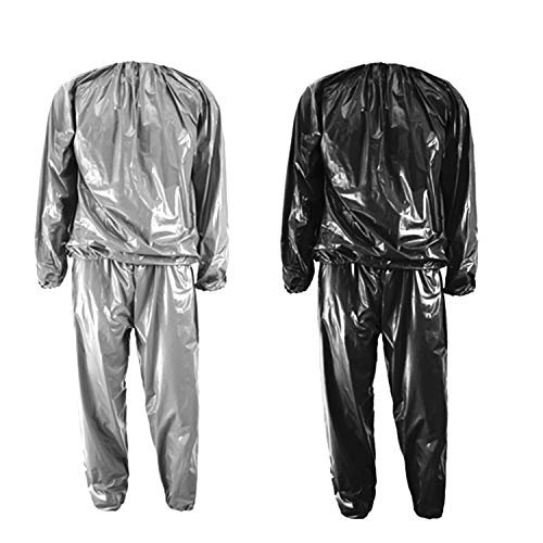Heavy Duty Sweat Sauna Suit Anti-Rip Training Fitness Weight Loss Slimming Clothes Solid Color Exercise Sport Gym Suit - Thumbnail 6