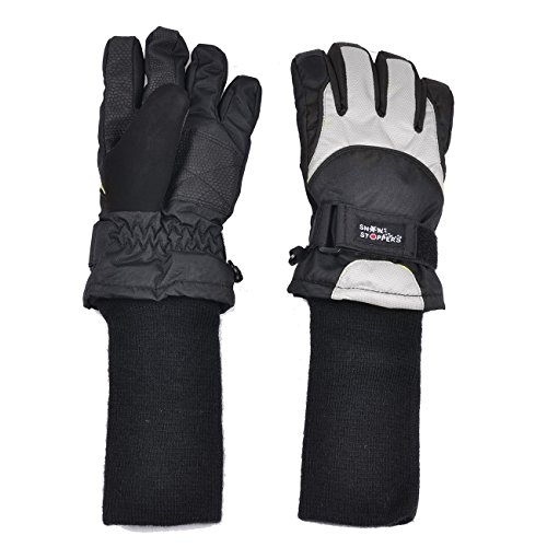 SnowStoppers Kid's Waterproof Ski & Snowboard Winter Gloves Small / 6-10 Years Grey