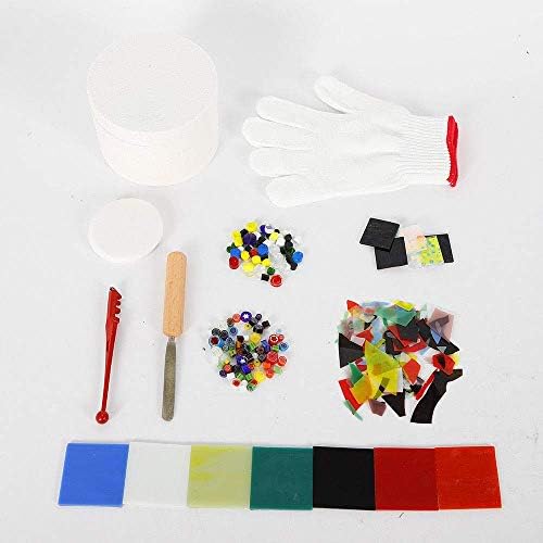 PRIT201610 Pcs Fusing Supplies Glass Kit Fuseworks Beginner's Professional Microwave Kiln Kit Set Large Glass Fusing Kit for Jewellery Making