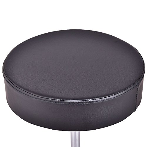 GentleShower Bar Stool 360 Degree Swivel Set of 2 Round Seat Height Adjustable Stool Chair Hydraulic Spa Salon Stools with Footrest for Lab Medical Office Kitchen etc Black