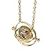 Kalematstore Harry Potter Time Turner Necklace - Rotating Hour Glass, Gold Sand, Hermione Granger