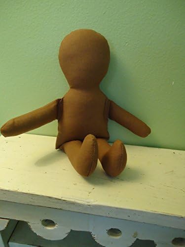 10" Primitive Mae Doll Body-Form-Brown-Raggedy-Cloth Rag Doll-Craft Supply by Katiesdolls