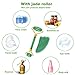 Jade Roller for Face Eye Gua Sha Scraping Massage Tool Set - Remove Wrinkles Puffiness, Body Facial Skin Lymphatic Massager - Teamkio Himalayan Jade Stone Kit with Gift Case