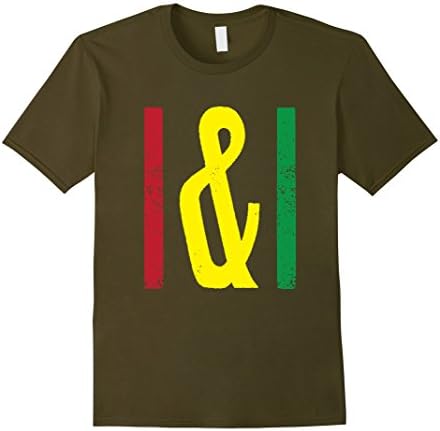 Mens Rasta T Shirt Gift for Rastafarian Reggae Fan 2XL Olive