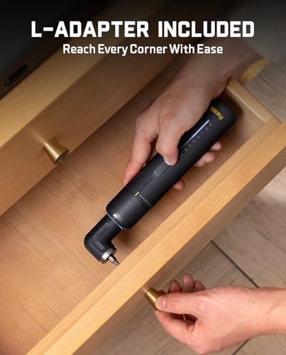 Fanttik S2 Pro Electric Screwdriver, Cordless Screwdriver Set, 7 Torque Settings, 0.5 to 6N.m, 20 Magnetic Bits, 1/4''Hex Shank, with 90° Angle Adapter, for Furniture, Household Repairs(Space Grey)