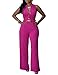 Dokotoo Womens Chic Overlay Belted Sleeveless Wide Leg Jumpsuit Large Rosy