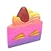 Kiibru Squishies Slow Rising Rainbow Short Cake Jumbo Squishy Strawberry Galaxy Scented Cake Kids Toy (Rainbow)