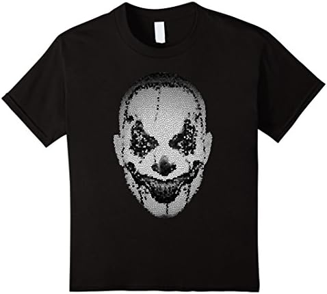 Kids Creepy Scary Clown T-Shirt Horror Fan Halloween Costume 12 Black