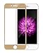 iPhone 7 Plus Screen Protector, FLYEE Tempered Glass [High Definition] 3D Touch Round Edge Curved Full Coverage for iPhone 7 Plus 5.5 Inch Gold