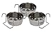 Stainless Steel 5 oz Hanging pet Bowl/Cup/Dish for Food and Water (3 Pack)