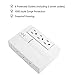 [2 Pack] BESTTEN Wall Mount Surge Protector with LED Night Light, 6 AC Outlets, 15A/125V/1875W, 900 Joule Surge Rating, Not for Split Receptacle Outlet
