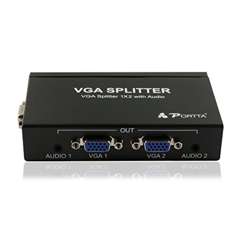 image for Portta VGA Splitter 2 Port 1x2 Support 1920X1400 Resolution 250MHz Ban