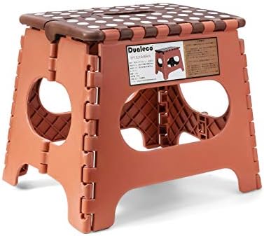 踏み台 折りたたみ 脚立 ステップ台 折りたたみチェア スツール 高さ27cm 耐荷重150kg 収納持ち運び便利 滑り止め 子供兼用 Dualeco カーキ 本店 大人 コンパクト
