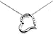 Silver Heart Necklace Crystal Pendant Fashion Designer Jewelry Best Gift for Mother's Day Anniversary