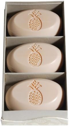 Personalized Signature Scented Soap Trio Bar Box Gift Set Personalized with a Pineapple Graphic - Scent: Coconut &amp; Vanilla - New Hope Soap
