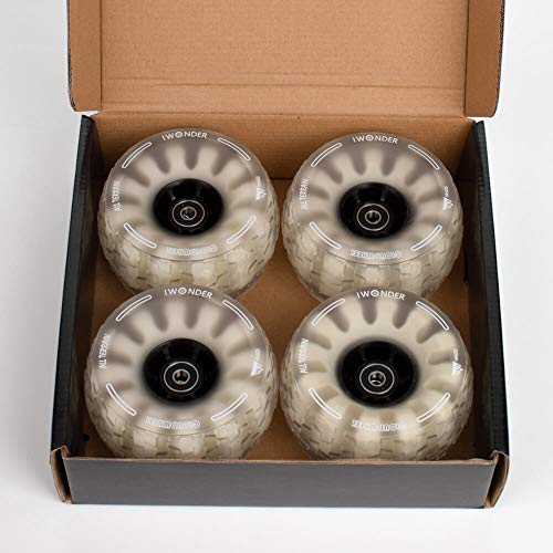 IWONDER Cloud Wheel Electric Skateboard Wheels All Terrain Off Road 120mm 78A Translucent Urethane Patented Damping Foam Core Longboard Wheels