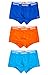 Superdry Men's Label Sport Trunk-Triple Pack, Voltage Blue/Samba Blue/Samba Orange, Medium