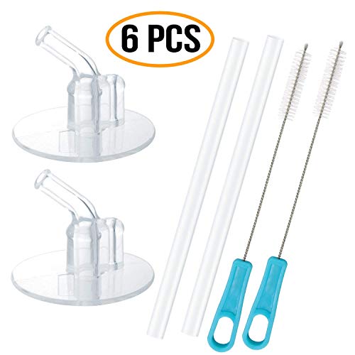 4 PCS Thermos Replacement Straws with Stems,