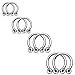 BodyJ4You 14G Circular Barbells Eyebrow Lip Ear Tragus Septum Nipple Horseshoe Rings 1/4” 5/16