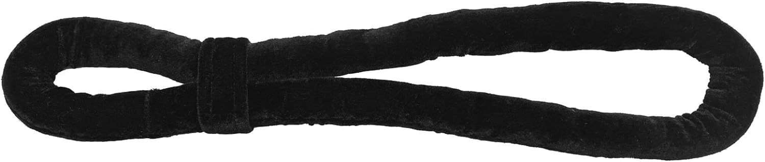 PRIOR FITNESS Lyra Aerial Hoop Hand Loop Strap Accessory - 45cm Velvet, SGS 272kg, Quick Install Hardware, for Aerial Yoga, Acrobatics & Circus (Black)