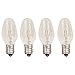 BULBMASTER 15 Watts Night Light Bulbs Replaces Scentsy Bulbs, Plug-in Warmers and Himalayan Salt Lamps Candelabra E12 Base 4-Pack
