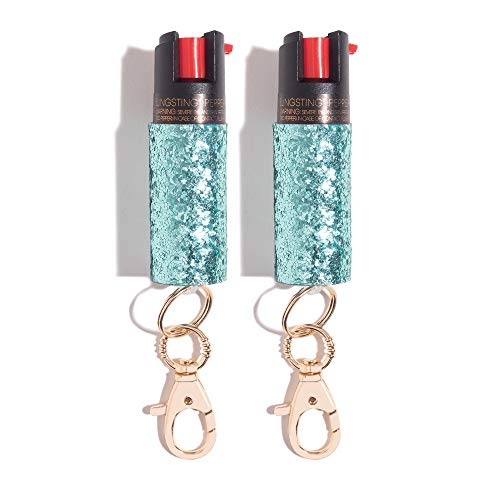 super-cute pepper spray - Professional Grade, Maximum Strength with 1.4 Major Capsaicinoids & 12ft Effective Range - Mint, 2 Count