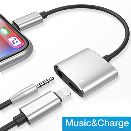 Headphone Adapter for iPhone 3.5mm Jack Audio Accessories Earphones Headset Adaptor for iPhone Audio AUX for iPhone 7/7Plus 8/8Plus X/10 Accessories Headset Support iOS10.3/11 or Later