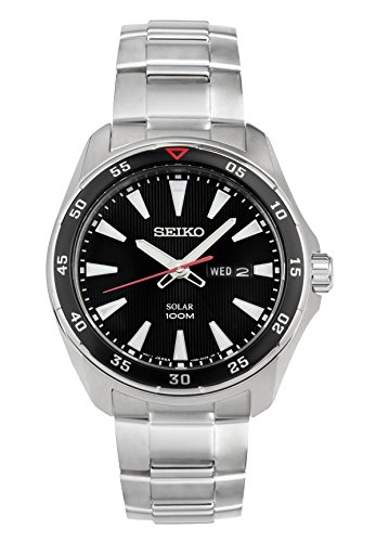 Seiko Reloj Analógico Energía Solar para Hombre con Correa de Acero Inoxidable – SNE393P1