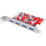 [4 Ports for Mac Pro]Inateck 4 Ports PCI-E to USB 3.0 Expansion Card for Mac Pro (Early 2008 to 2012 Late Version) - Interface USB 3.0 4-Port Express Card Desktop - No Additional Power Connection Needed