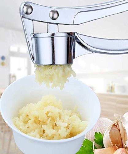 Garlic Press Mincer Ginger Crusher Peeler Squeezer Heavy Duty Metal Garlic Presser Chopper Easy to Clean