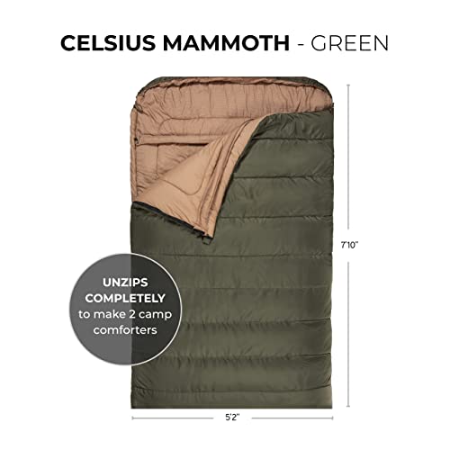TETON Sports Mammoth Queen Size Sleeping Bag Double Sleeping Bag A